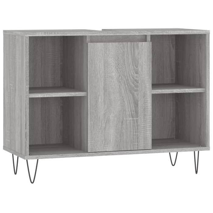 VidaXL Bathroom Cabinet Sonoma Grey 80x33x60 Cm Engineered Wood 831634