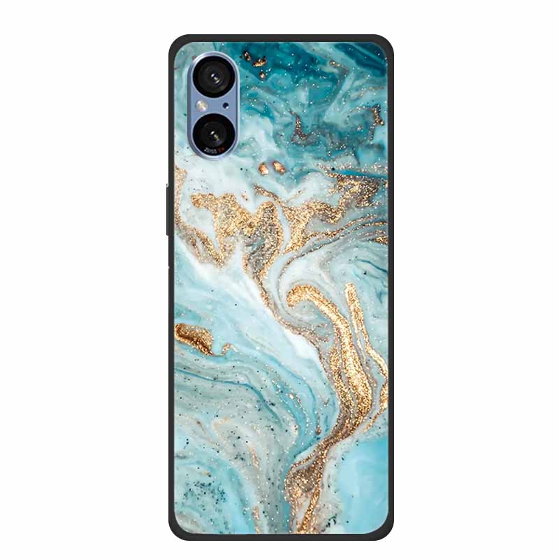For Sony Xperia 5 V Case Marble Shockproof Soft Silicone TPU Back Cover For Sony Xperia5 V 5V 5G Phone Cases XQ-DE54 New Fundas