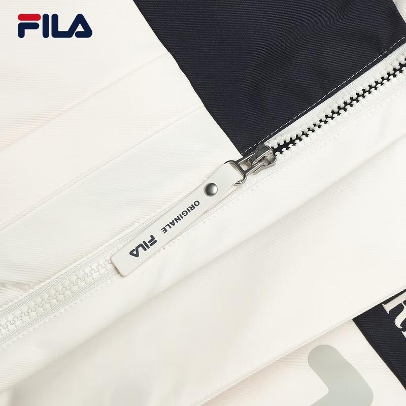 FILA Men's Mid-Length Hooded Color Block Down Jacket
