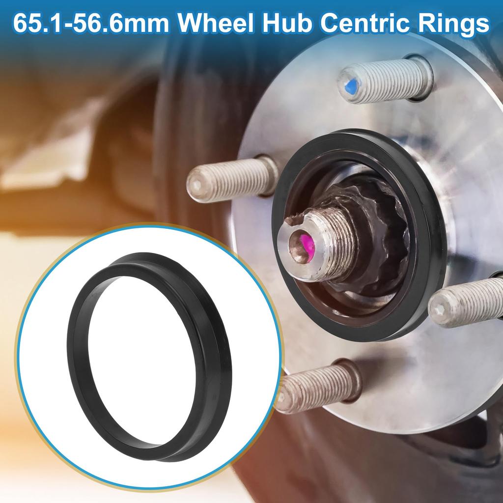 A ABSOPRO Wheel Hub Centric Ring Durable OD 65.1mm to ID 56.6mm Wheel Center