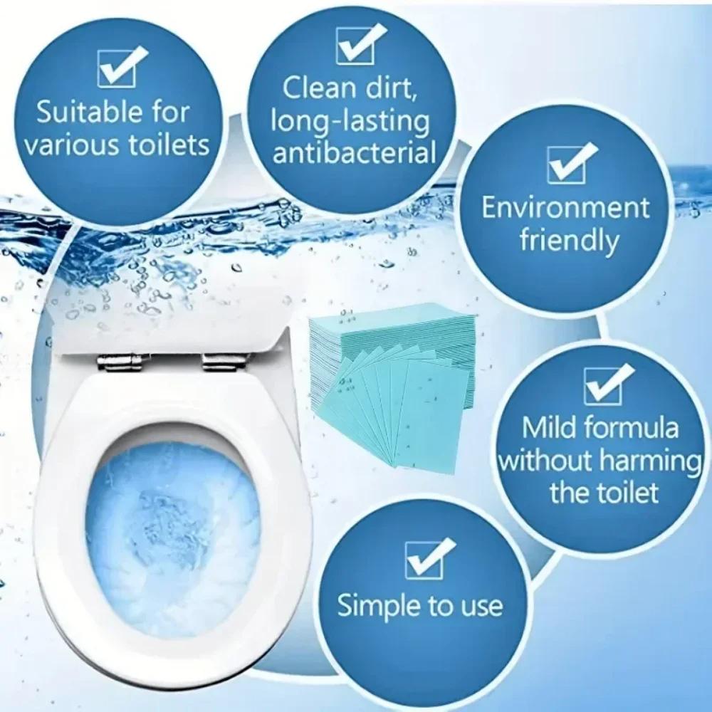 100 Stück Toilettenreinigungstücher Haushaltsfleckentferner Brausetabletten Toilettenreiniger Boden Badezimmerreinigung Frischer Duft