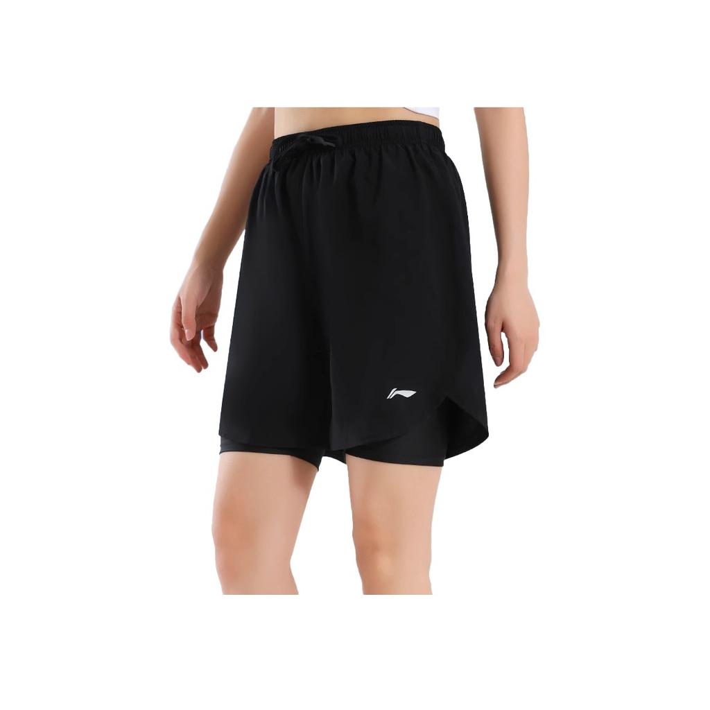 Li-Ning Quick-Drying Breathable Cool Ice Silk Thin Comfortable Anti-Exposure Sports Shorts Women Shorts DACH262-1