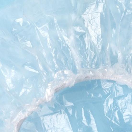 100 Unidades/Conjunto Touca de Banho Descartável Impermeável Resistente ao Desgaste À Prova de Poeira Solta Transparente Confortável Impermeável Touca para Cabelo Capa para Tintura de Cabelo para Mulher