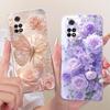 Luxury Flower Butterfly Bow Pattern Casing For Xiaomi Poco M4 Pro 4G 5G Back Cover Clear Soft Silicone Phone Case For PocoM4