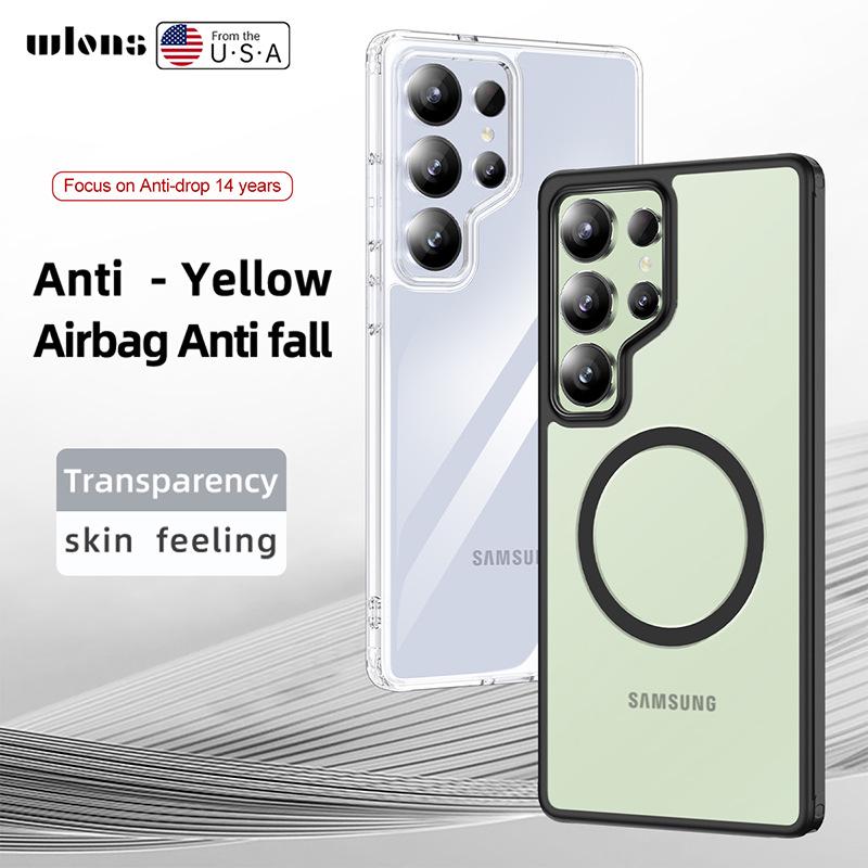 Samsung S25 Ultra Transparent Magnetic Phone Case, A17/S25FE Compatible, Anti-Drop, Skin-Feel Protection