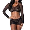 New Sexy Fishnet Long Dress Bobysuit Women Erotic Lingerie Dress Porno Babydolls Underwear Teddy Bodystockings Costumes For Sex