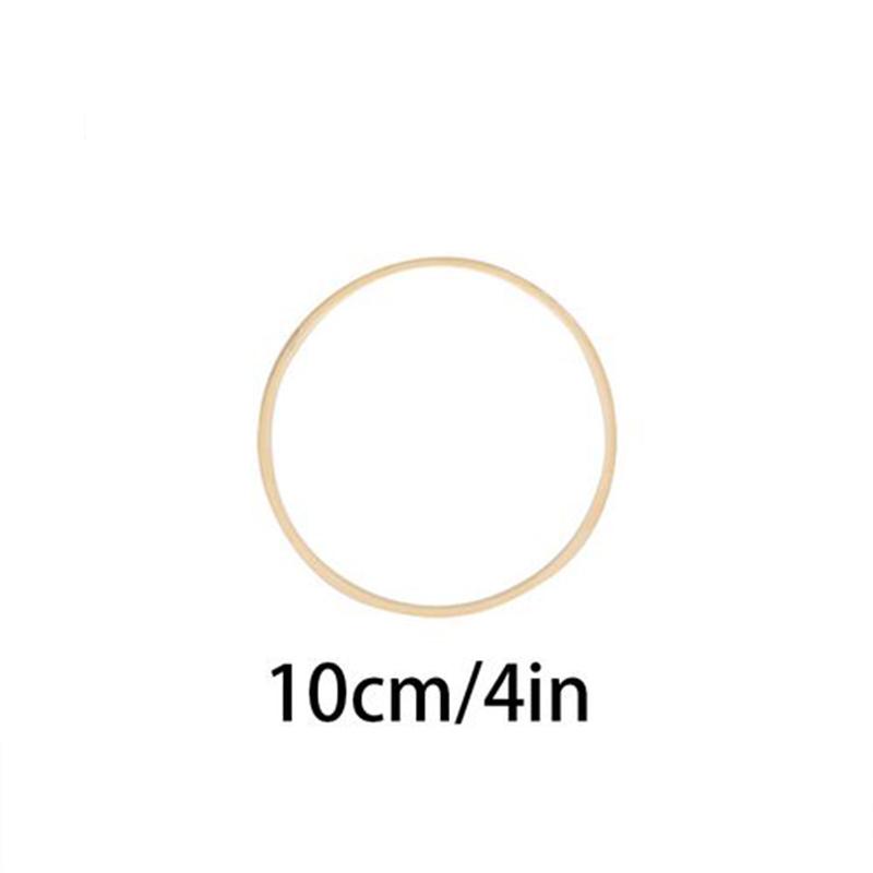 10pcs Dreamcatcher Ring Round bamboo Circle Embroidery Hoop Wind Chime Hanging DIY Fan Frame Rings Craft Accessories