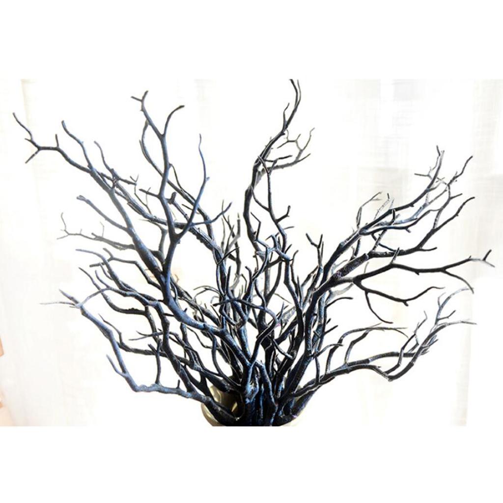 Artificial Bouquet Branches Blue Plastic Floral Garland for Christmas Wreaths and Party Decoration