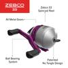 Zebco 33 Spincast Fishing Reel, Size 30 Reel, Right or Left Handed, Built-in Bite Alert, Durable All Metal Gear, 10lb Zebco Cajun Fishing Line,