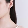 S925 Silver Small Square Huggie Earrings Minimalist Cool Niche Design Ear Cuffs Jewelry