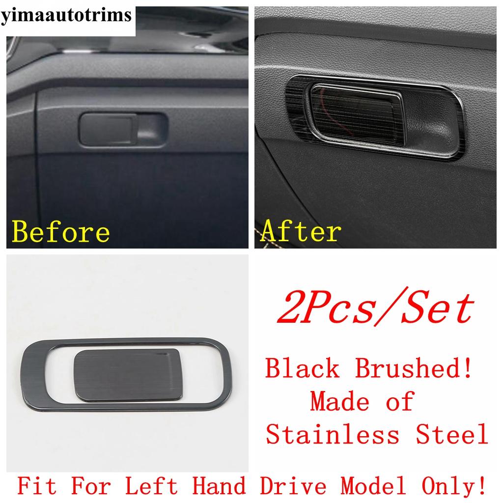 

Glove Box Button Switch / Dashboard AC Air Panel Cover Trim For Volkswagen T-Roc T Roc 2018 - Stainless Steel Accessories Model A