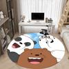 1 alfombra redonda para oficina We Bare Bears, para debajo de sillas de oficina, dormitorio, sala de estar, decoración del hogar, decoración de habitación, disponible en varios tamaños