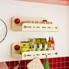 Adjustable Divider Wall Mounted Spice Organizer Hanging Bathroom Stand  Condiment