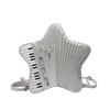 Niche versatile five-pointed star bag 2025 new literary and retro piano modeling shoulder bag ins trendy messenger bag
