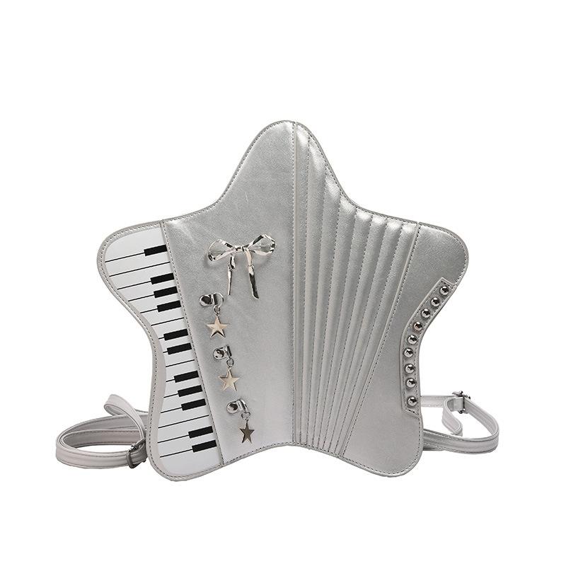 Niche Versatile Five-pointed Star Bag 2025 New Literary and Retro Piano Modeling Shoulder Bag Ins Trendy Messenger Bag