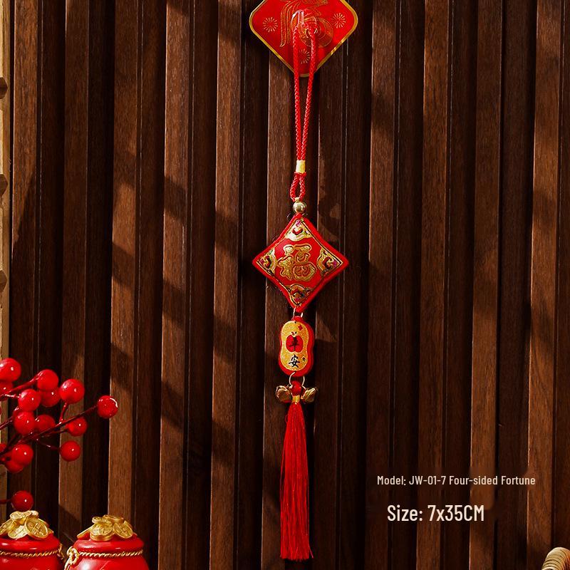 2026 Jahr des Pferdes Fu Plakette Festliche Anhänger für den Innenbereich zur Dekoration von Eingangsbereich und Wohnzimmer