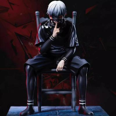 Tokyo Ghoul יושב קאנקי קן דמות GK עם פסל ראש כפול פסלון מודל אנימה קישוט בובה סחורה