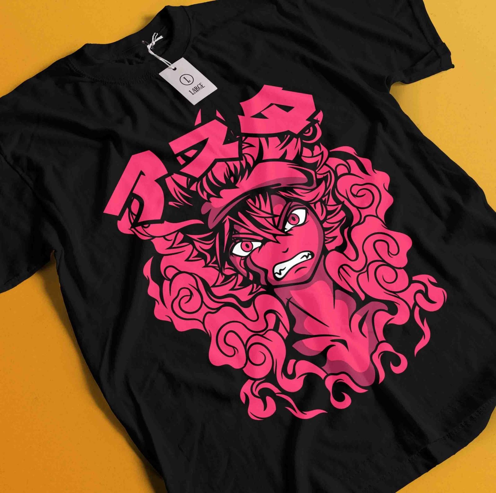 Black Clover T-Shirt Mens Womens Tees Top Asta Yuno Anime Manga Tshirt Anime Manga Tee Black Shirt 3XL