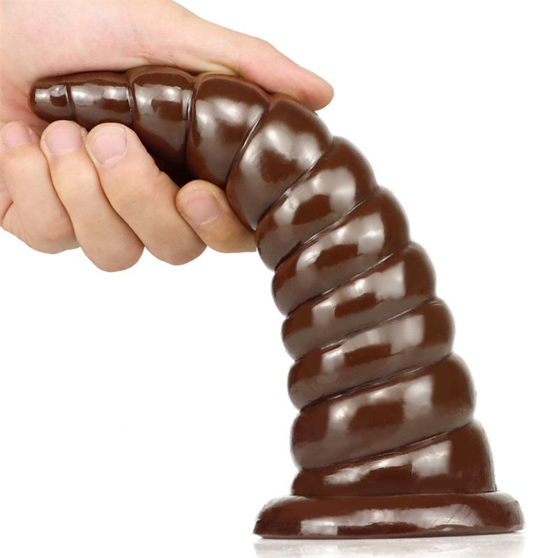 Kackkopf Eierlos Transparent Penis Groß Simulation Falscher Penis Kristall Weibliches Masturbationsgerät Analer Stöpsel Erwachsenenprodukte