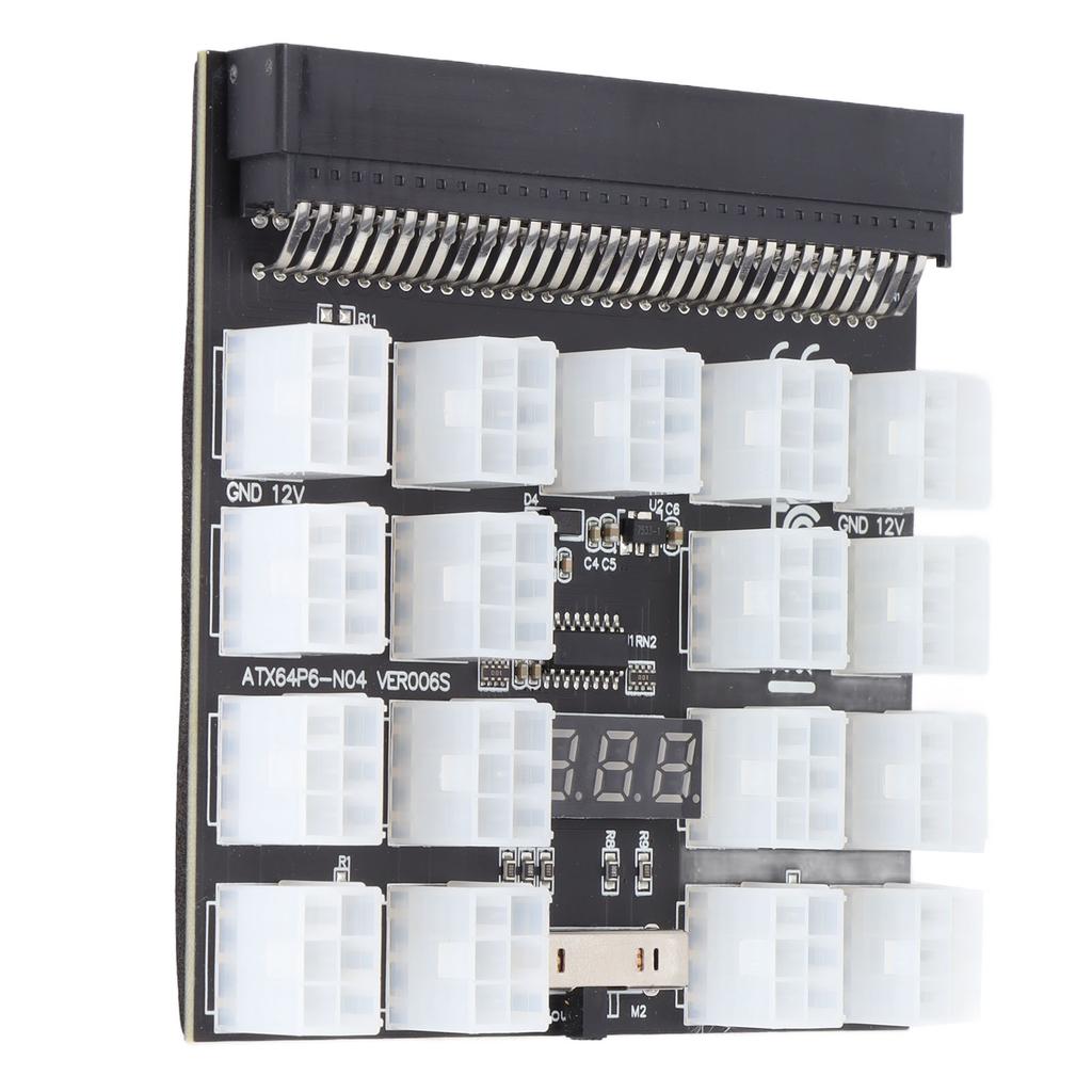 Server Power Converter Board 12V MOS LED Display Stable Safe Power Supply Board Adapter for Server Power