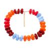 Resin Bead Strand Necklace With Color-Block Detail, Extender Chain Fit and Statement Styling for Daily Outfit Pairing