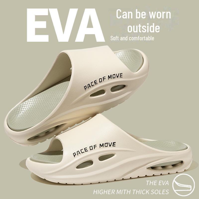 

Летние тапочки для мужчин из дышащей ткани высшего качества: Толстая подошва, нескользящая, модная, подходит для ношения в помещении и на улице, а также для пар. 42-43