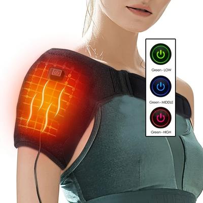USB Electric Heating Amr Heated Shoulder Brace Wrap Shoulder Massage Support Belt Strap for Arm Shoulder Fitness Brace Keep Warm