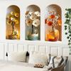 Simulated Three Color Glass Vase Study Room Bedroom Dining Room Background Wall Decorative Stickers