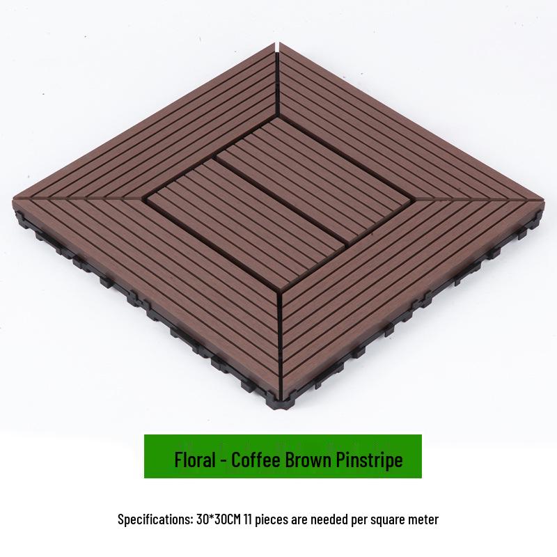 Waterproof WPC Balcony & Garden Flooring - Easy Snap-On, Anti-Corrosion, Ideal for Outdoors & Indoors.