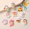10pcs/set Cartoon Crayon Shin-chan Anime Model Pajamas COS Resin Accessories Cream Glue Phone Case Refrigerator Material Patch