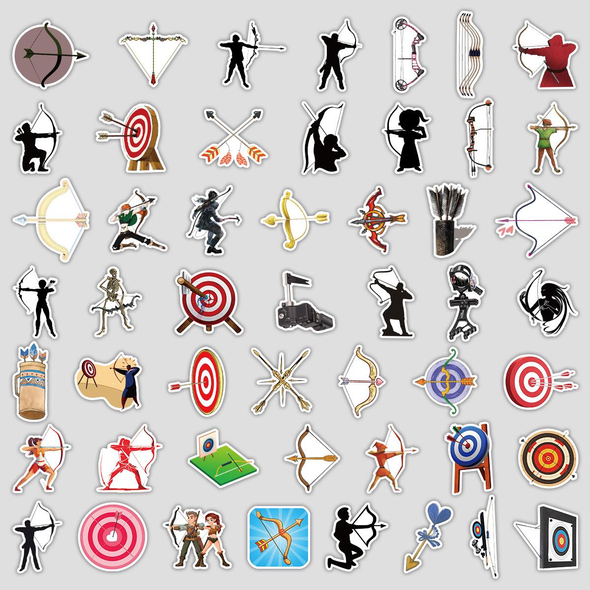 

50 штук граффити-наклеек для стрелковых видов спорта, водонепроницаемые декоративные наклейки для гитары и багажа, детские креативные наклейки для DIY