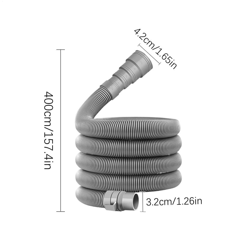 Tubo de Drenaje Plegable para Caravana de 2/4/6/10M Kit de Manguera de Alcantarilla para RV con Adaptador Ajustable para Remolque de RV Tubo de Drenaje para RV Accesorios para RV