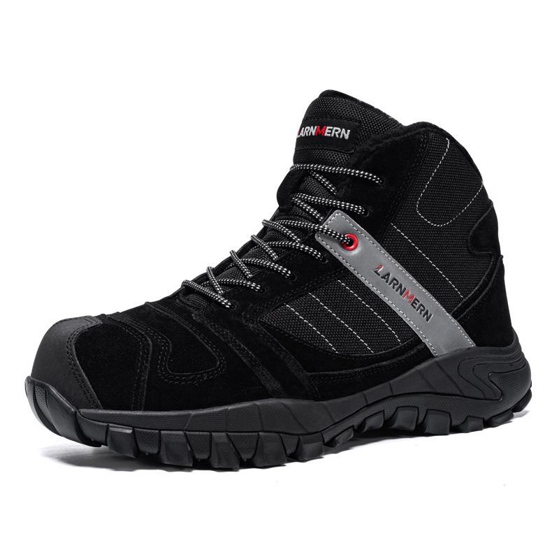 Langmeng Winter Safety Shoes - Unisex, Warm, Non-Slip, Anti-Smash, Anti-Puncture, Wear-Resistant.