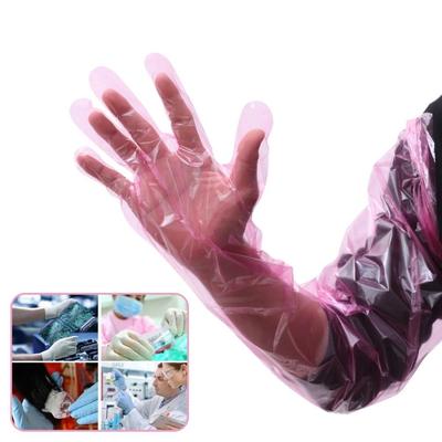 50 Pezzi Guanto di Plastica a Braccio Lungo Guanto di Plastica Monouso Guanto Monouso per Veterinari Inseminazione Artificiale