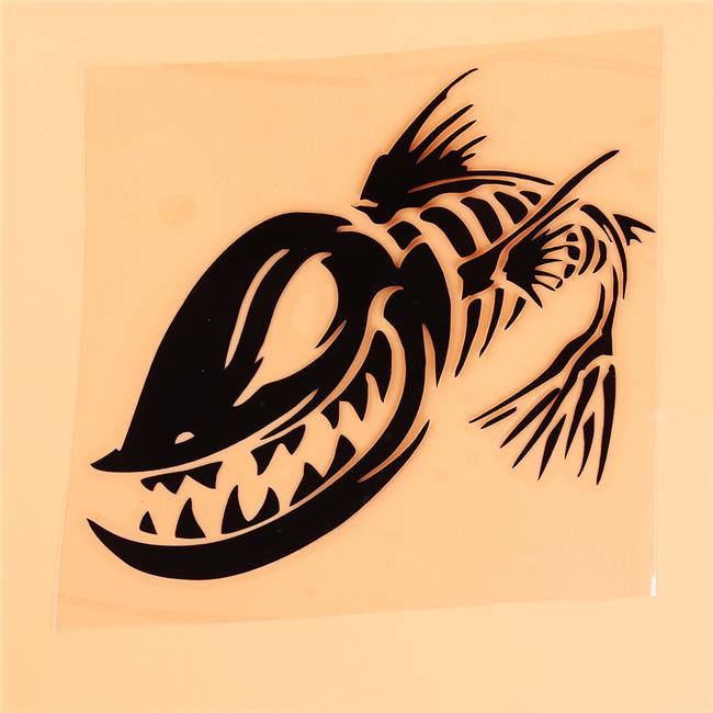 Car Body Stickers Shark Skeleton Motorcycle Decors Fish Bone Auto Decoration Vinyl Film Car Sticker