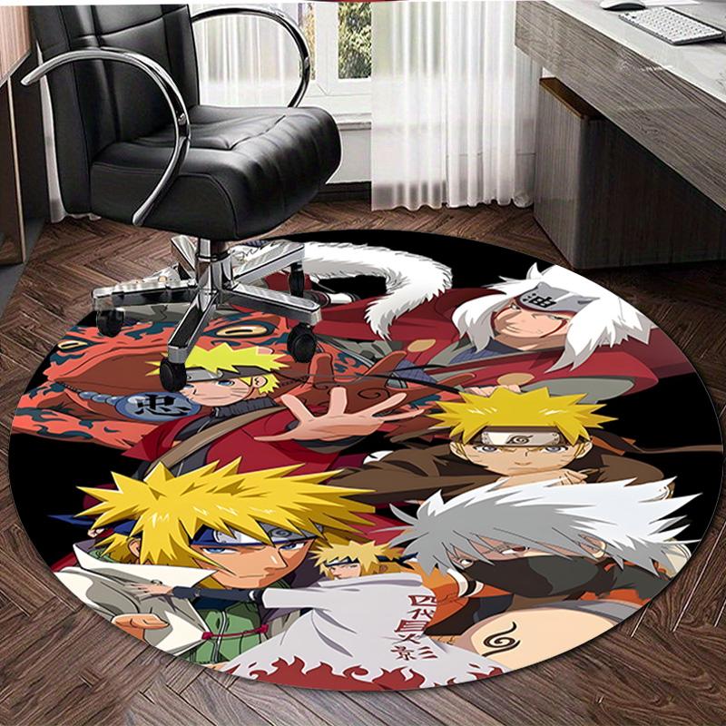 1pc NARUTO (5) Design Printed Area Round Carpet for Bedroom Living Room Home Decor Rugs Mat Non Slip Mat Rug for Bedside