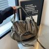 Simple Nylon Cloth Drawstring Shoulder Bag Women's New Messenger Bag Light Work Tote Bag