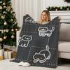 Game N-Neko Atsume Throw Flannel Blanket Perfect for Sofa Office Bed Travel Sleep Read Relax Camping Four Season Use