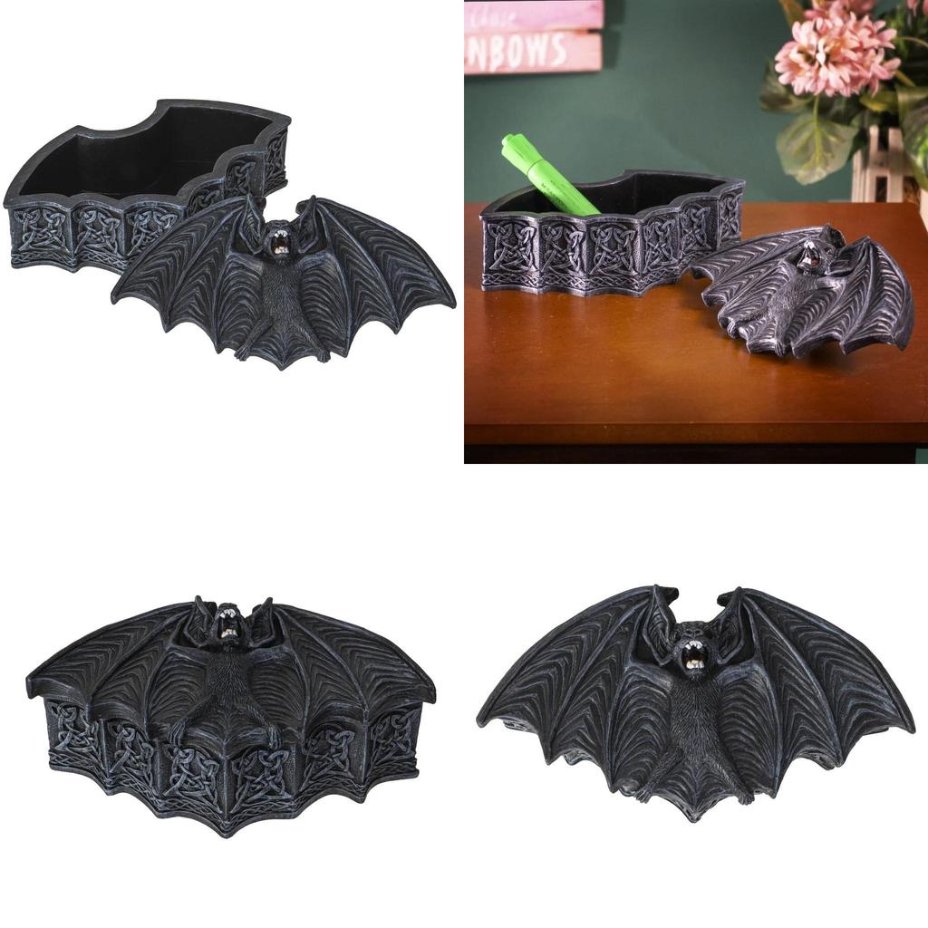 Exclusive American Style Resin Bat Storage Box Perfect For Halloween Party Decor And Home Use