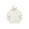 FILA Fusion FOB Series Large Logo Zip-Up Hooded American Vintage College Style Jacket Unisex Jackets Milk-Beige T11U413503F-BG