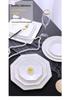 Gold Rimmed Jingdezhen Bone China Flat Plate - Elegant Ceramic Dinnerware for Home & Restaurant