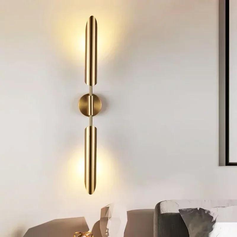 Modern minimalist wall lamp living room TV background staircase bedroom wall lamp Nordic home decoration lighting fixtures gloss