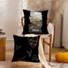 Black And White Series Cushion Cover Short Plush Double-Sided Printing Home Machine Washable In Warm Winter Pillow Cover