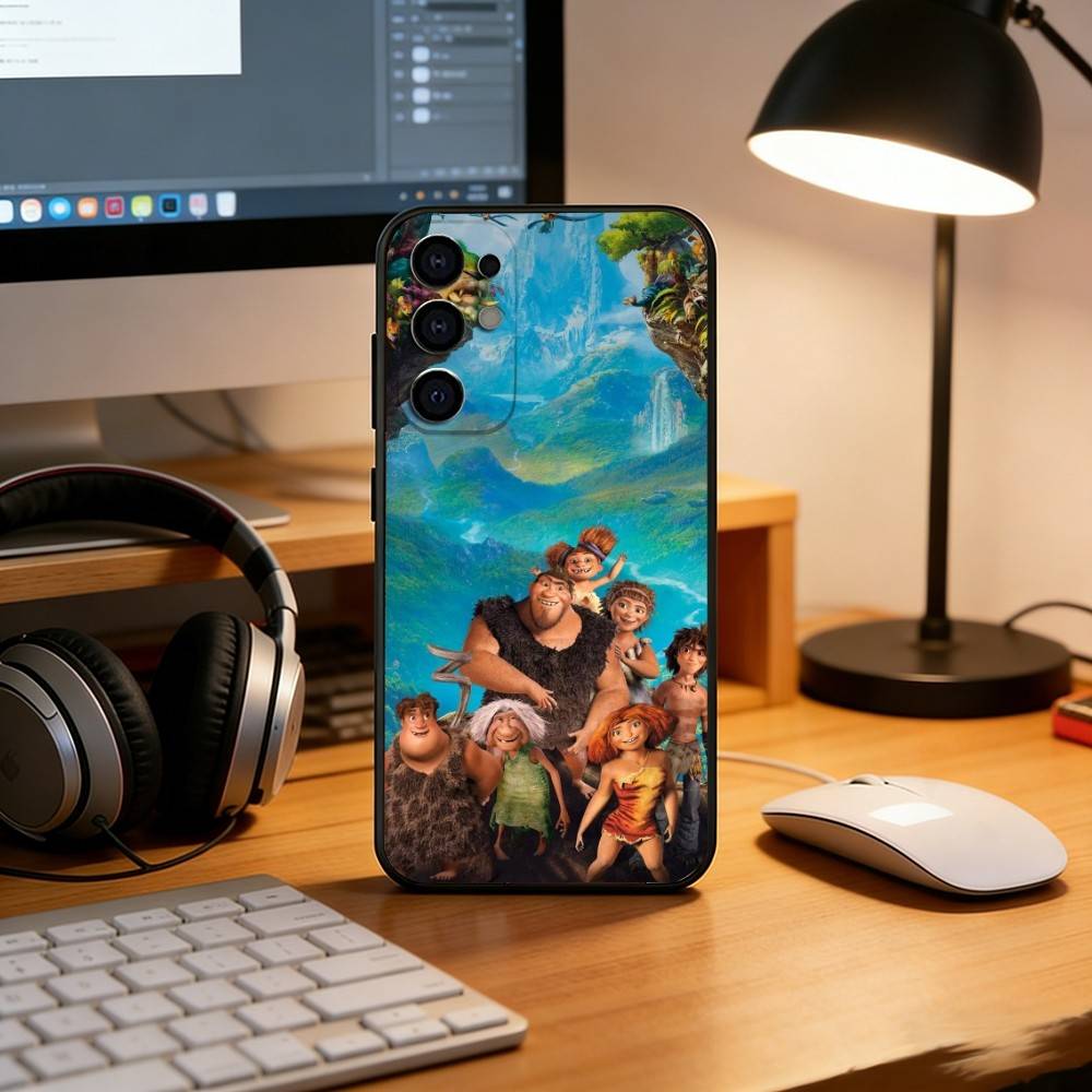 L-Lovely crazy cartoon cavemen Phone Case For Samsung S25,S24,S21,S22,S23,S30,Ultra,S20,Plus,Fe,Soft Silicone Black Cover