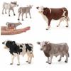 Ornaments for Children Baby Simulated Cattle Animal Figurine Cow Models Educational Toys Home Decor
