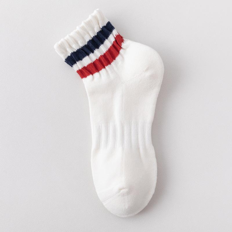 

Cityboy Японская рабочая одежда Полосатые мужские спортивные носки - Толстая махровая подошва, До середины икры, Влагоотводящие One Size (39-45 Seamless)