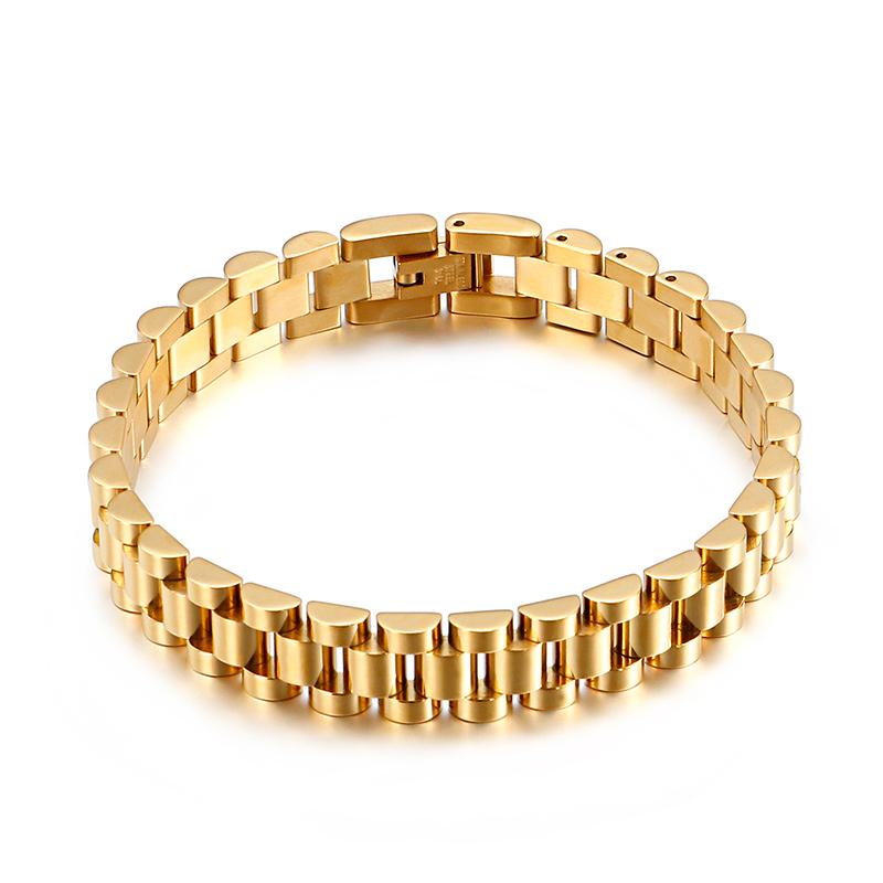 Kalen 10/16mm Armbanduhr Fahrradkette Herrenarmband Klassisch Hochwertiger Edelstahl Schmuck Mode Chunky Accessoires Geschenk