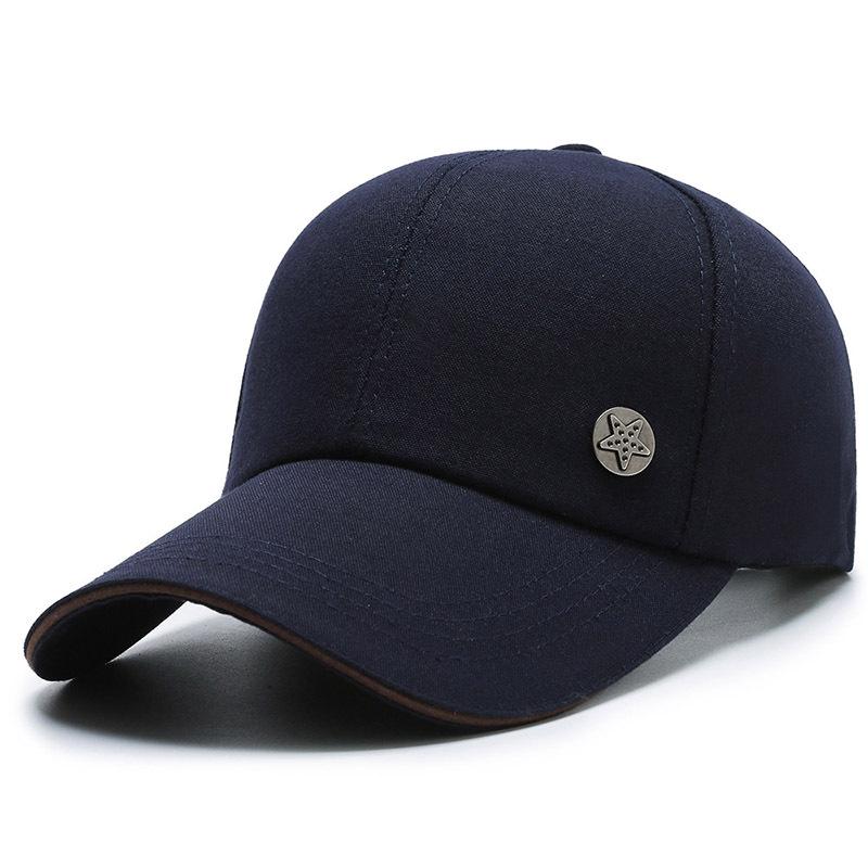 New baseball cap men's cap sun protection sun hat versatile casual hat versatile canvas solid color hat
