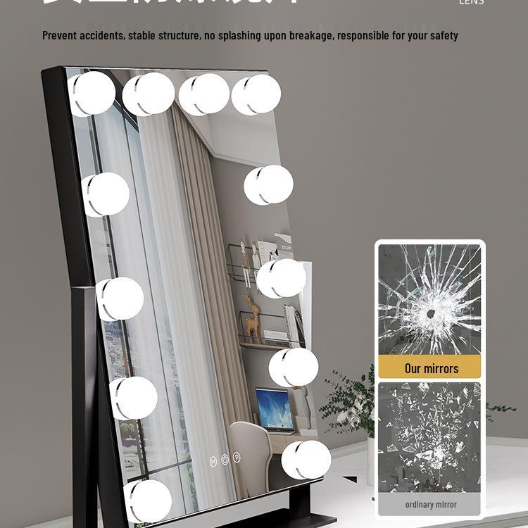 LED HD Vanity Mirror with Lights - Smart Touch Desktop Makeup Mirror