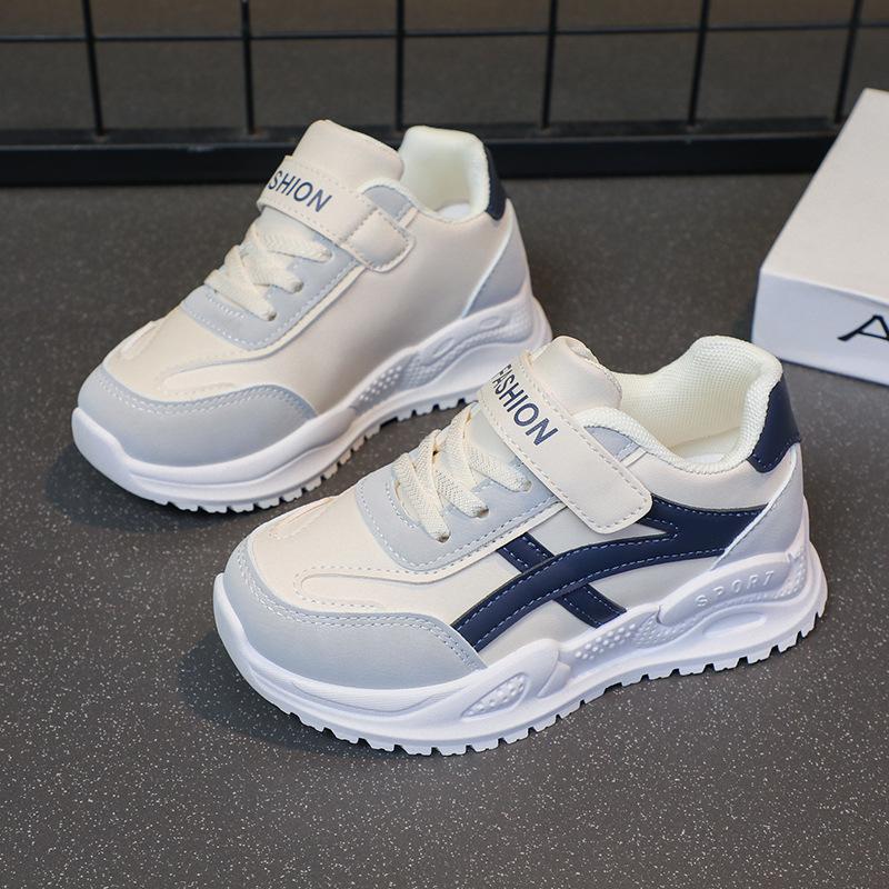 

Girls shoes 2025 spring and autumn new children s sports shoes leather surface casual running shoes middle and older children s student shoes single 26